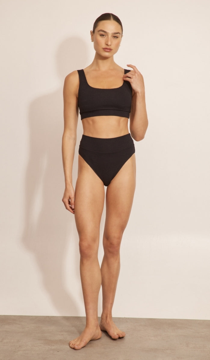 תחתון ביקיני לנשים - אמילי שחור וופל