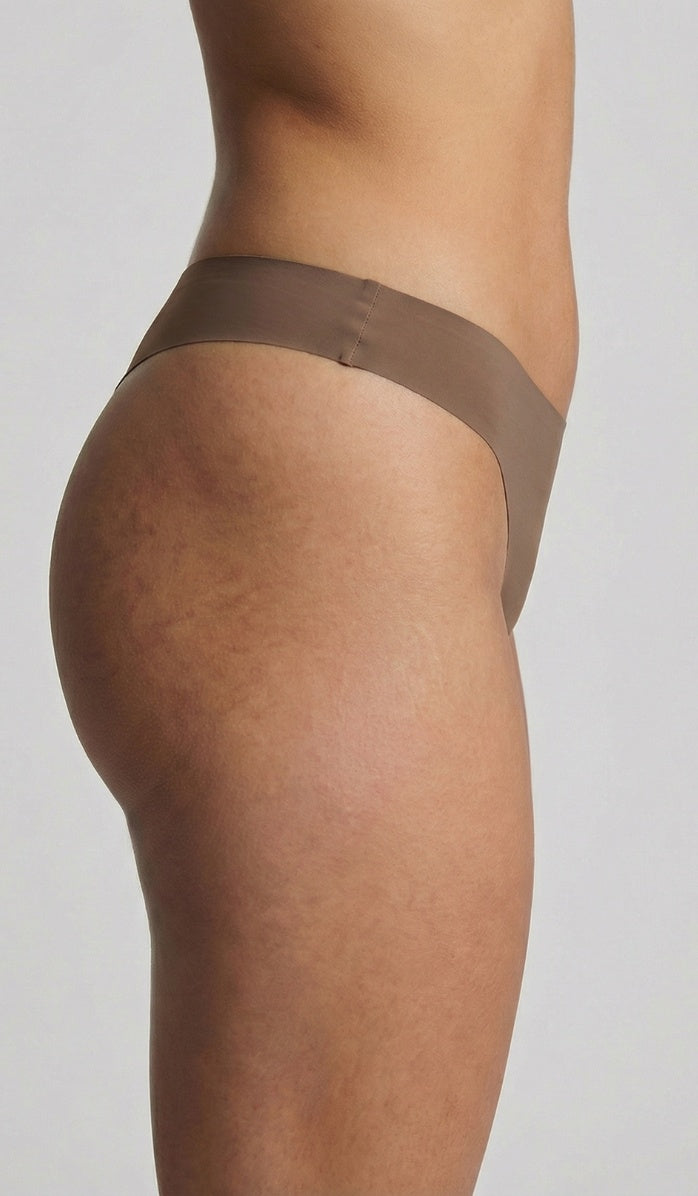 תחתון כותנה ללא תפרים - חוטיני מוקה