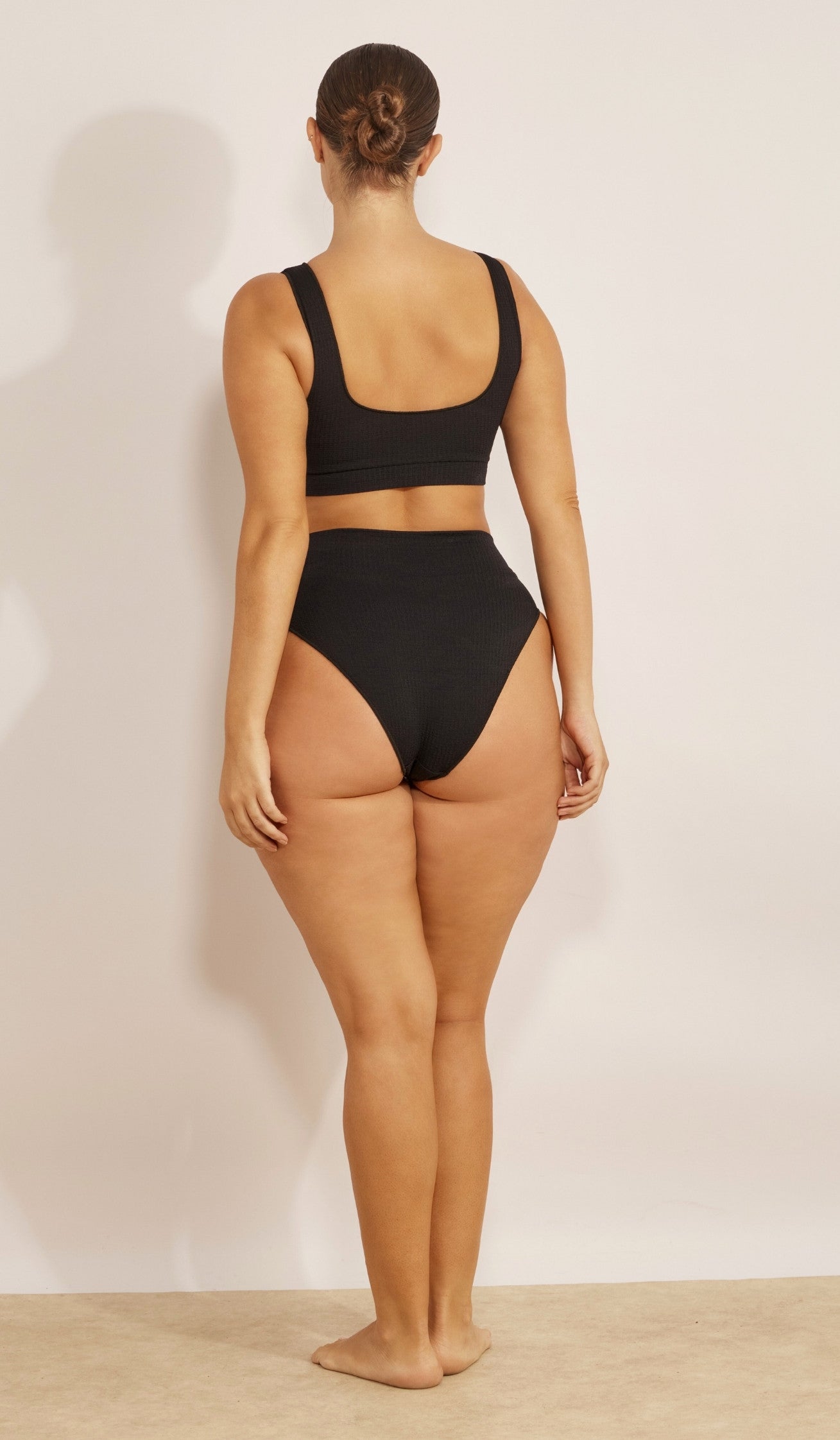 תחתון ביקיני לנשים - אמילי שחור וופל