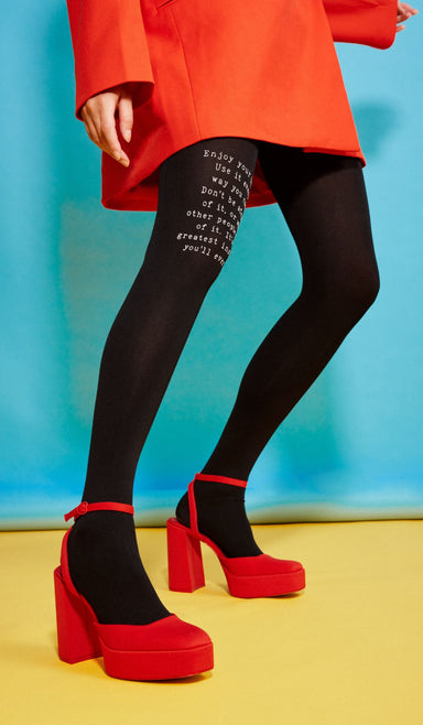 גרביון נשים אטום - מנטרה שחור