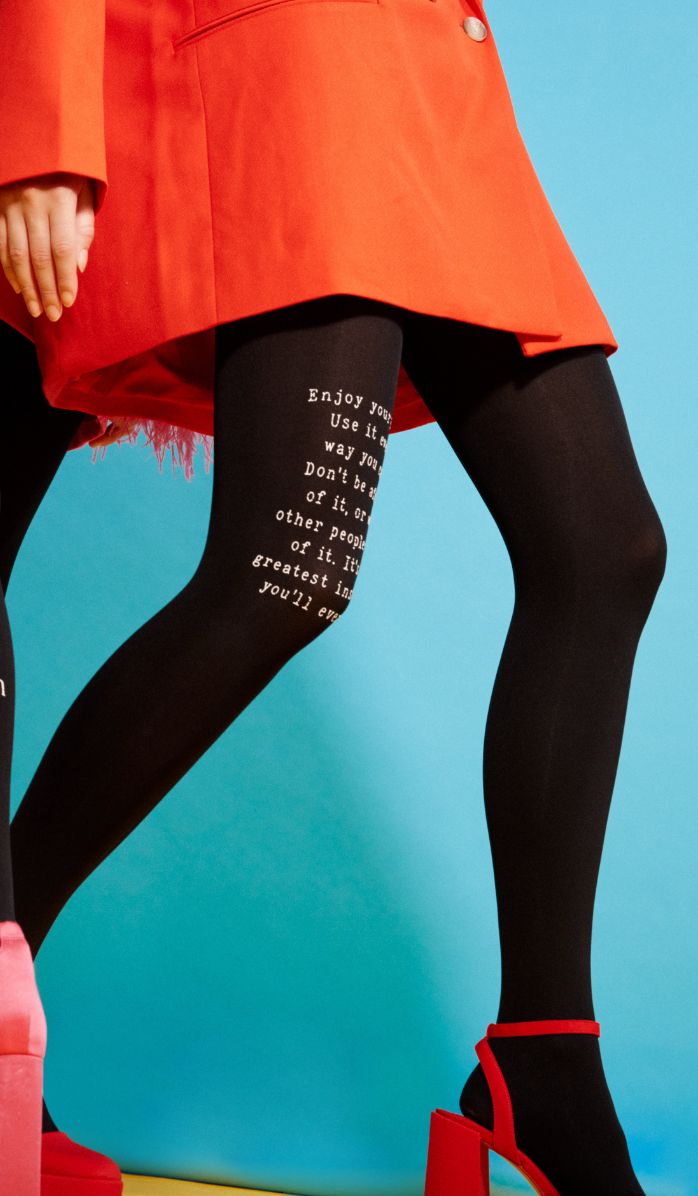 גרביון נשים אטום - מנטרה שחור