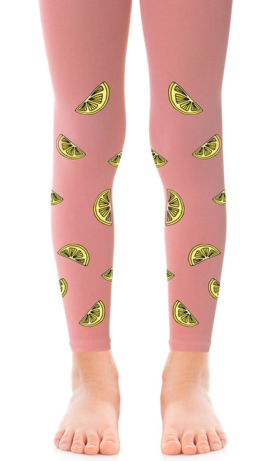 גרביון ילדות ללא כף רגל - לימונדה ורוד