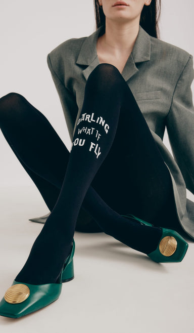 גרביון נשים אטום - הו דארלינג שחור