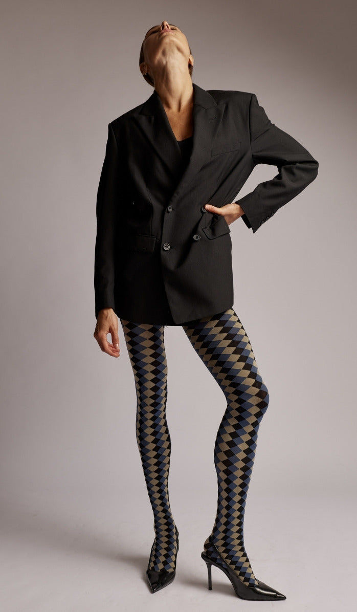 גרביון הארלקינו - שחור