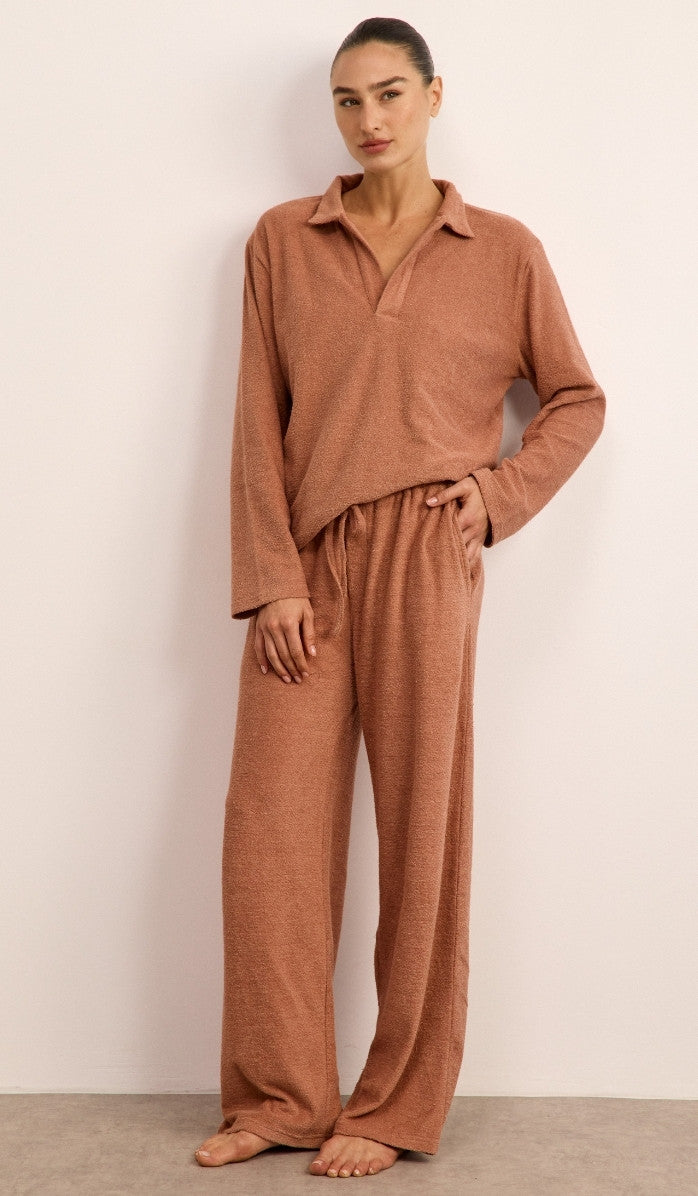 סט פולו מבד בוקלה - ורוד מעושן