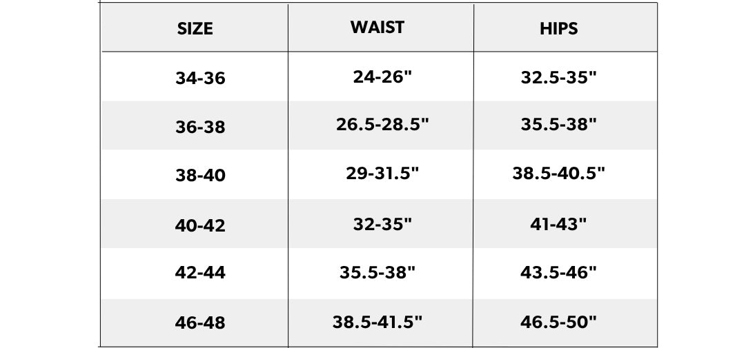 מכנס מחטב קצר - שחור — size chart cm