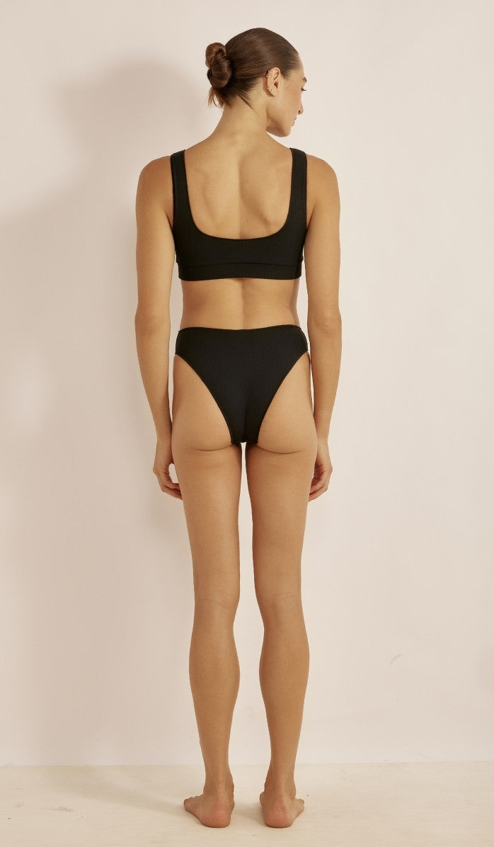 תחתון ביקיני לנשים - בלייר שחור ריב