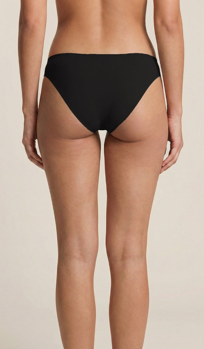 תחתון כותנה ללא תפרים  - מיני שחור