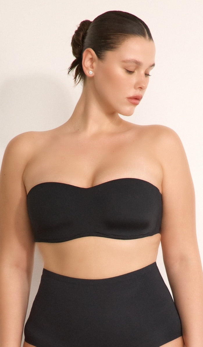 חזית סטרפלס - שחור