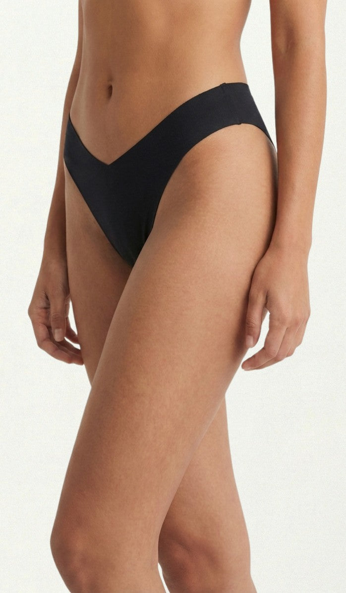 תחתון כותנה ללא תפרים - היי לג שחור