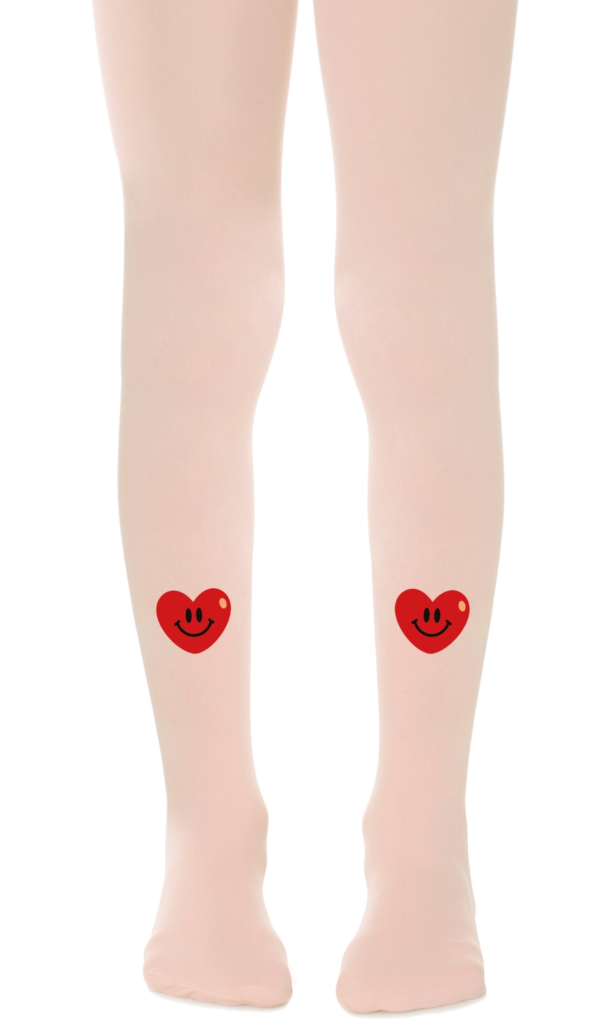 גרביון ילדות ורוד בייבי לב אדום