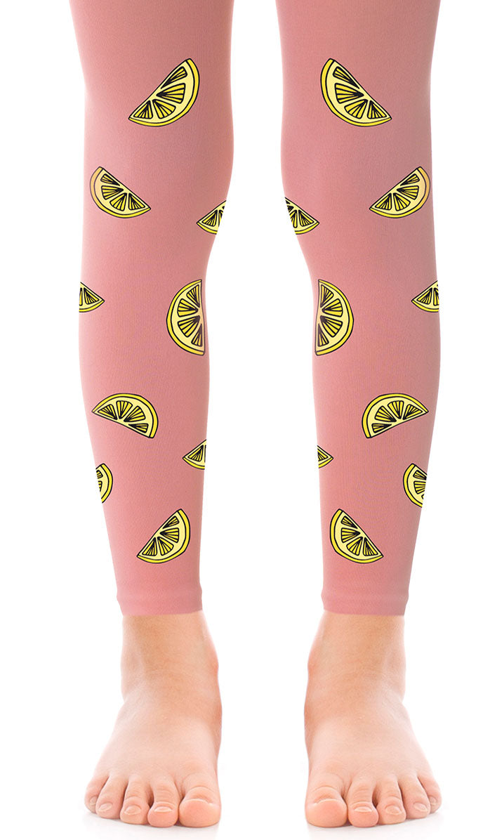 גרביון ילדות ללא כף רגל - לימונדה ורוד