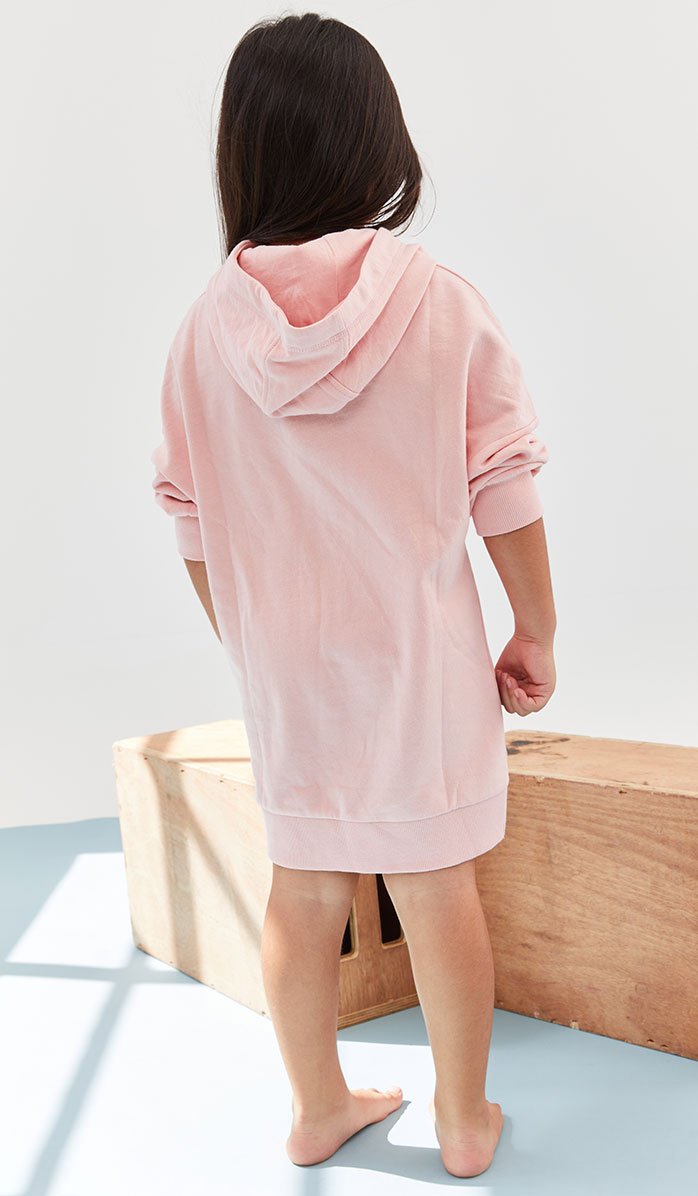 שמלת פוטר לילדות בגזרת קפוצ'ון ורוד בייבי